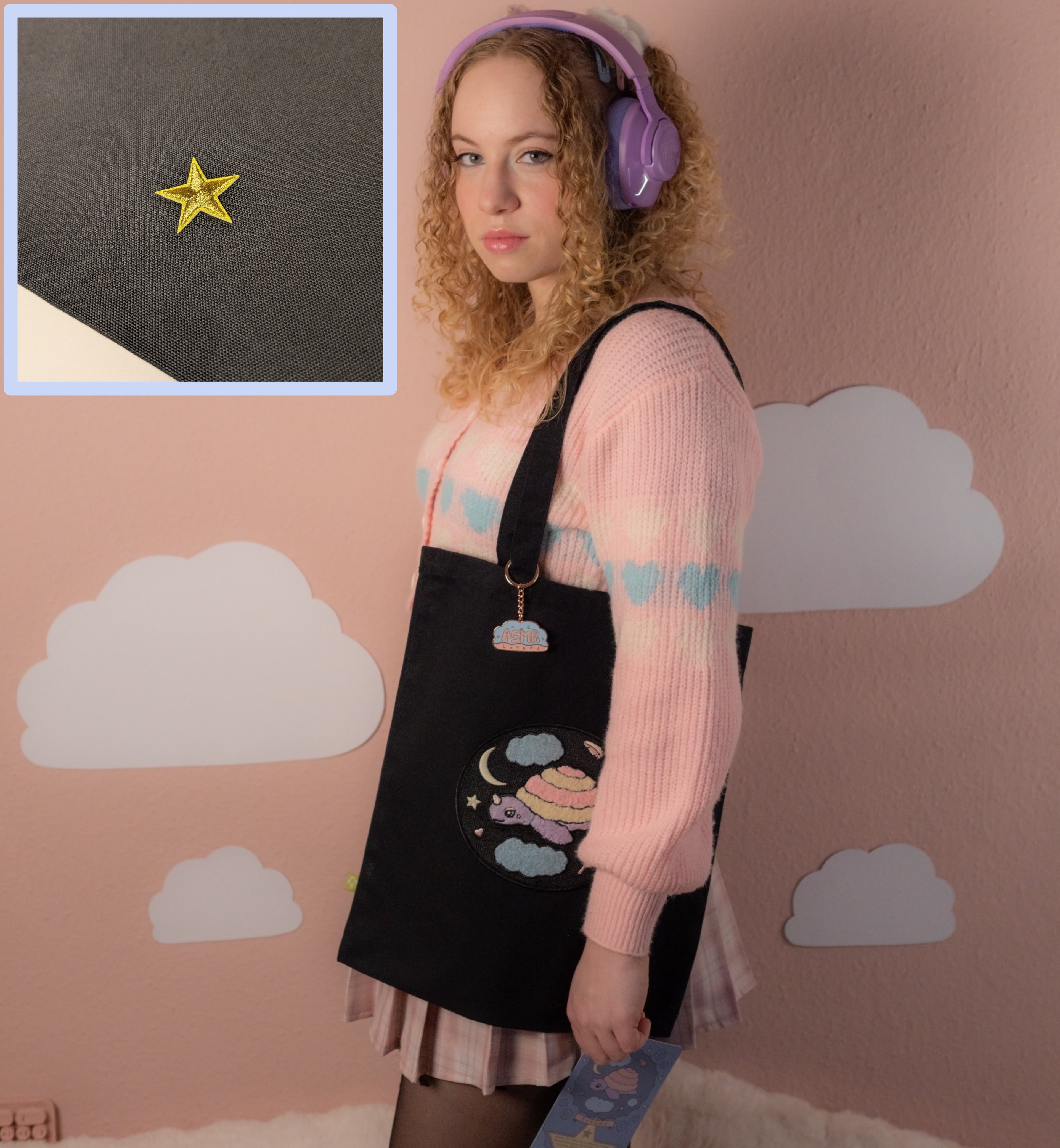 Honuma Bundle - Tote Bag with Patch & Enamel Bag Charm 🌟