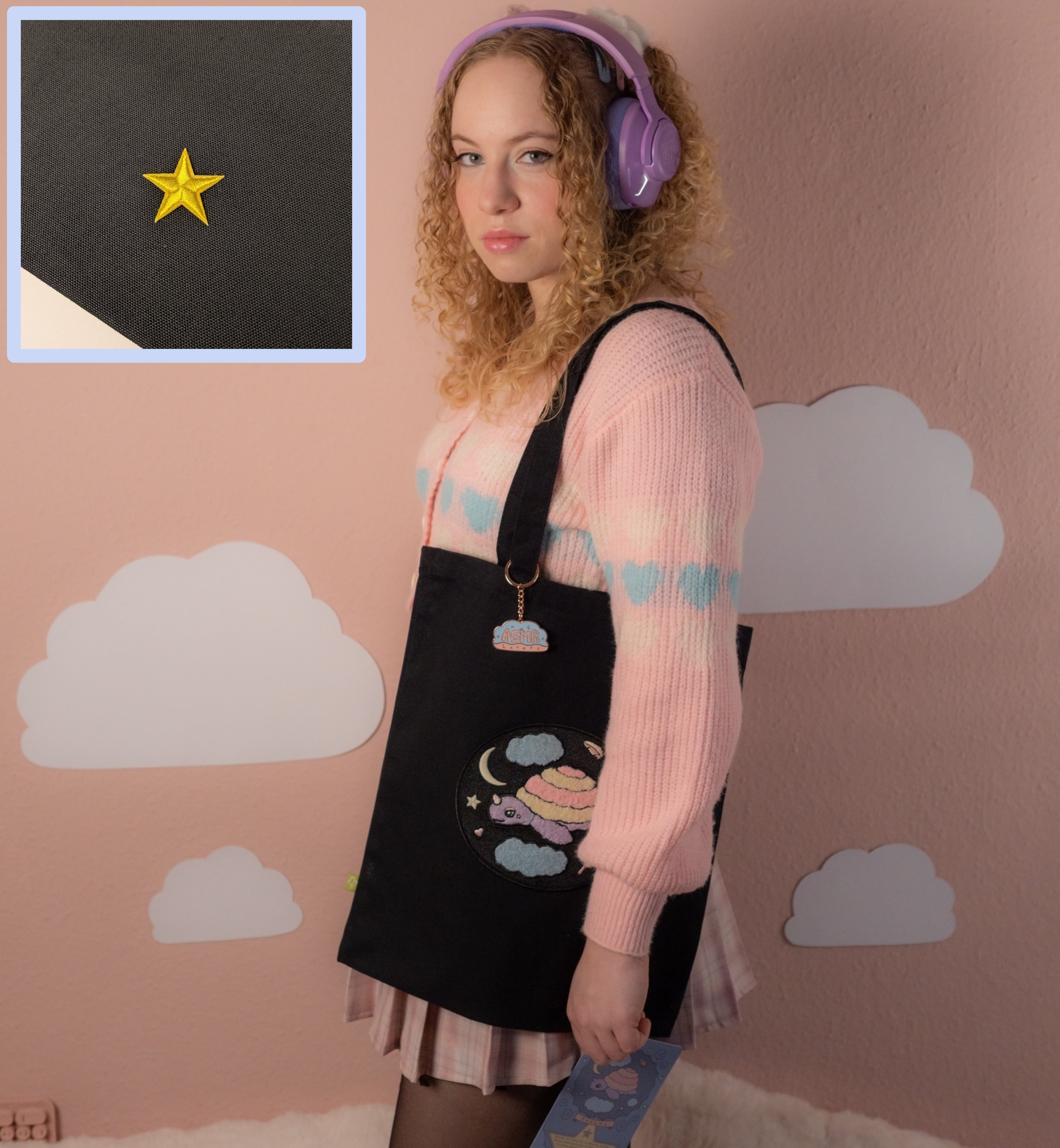 Honuma Bundle - Tote Bag with Patch & Enamel Bag Charm 🌟